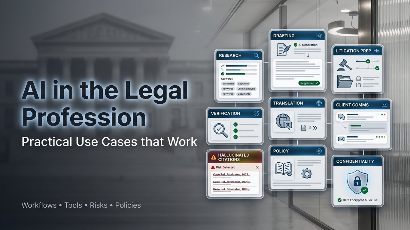AI in the Legal Profession: Practical Use Cases that Work – 02/19 – 5:00 PM EST