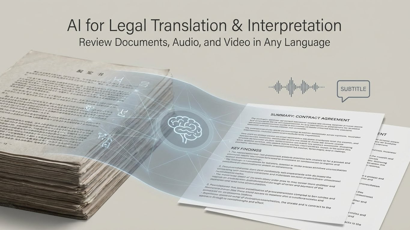 Use AI for Your Legal Translation and Interpretation Needs: Learn How to Leverage AI to Review Legal Documentation and Correspondence in Any Language