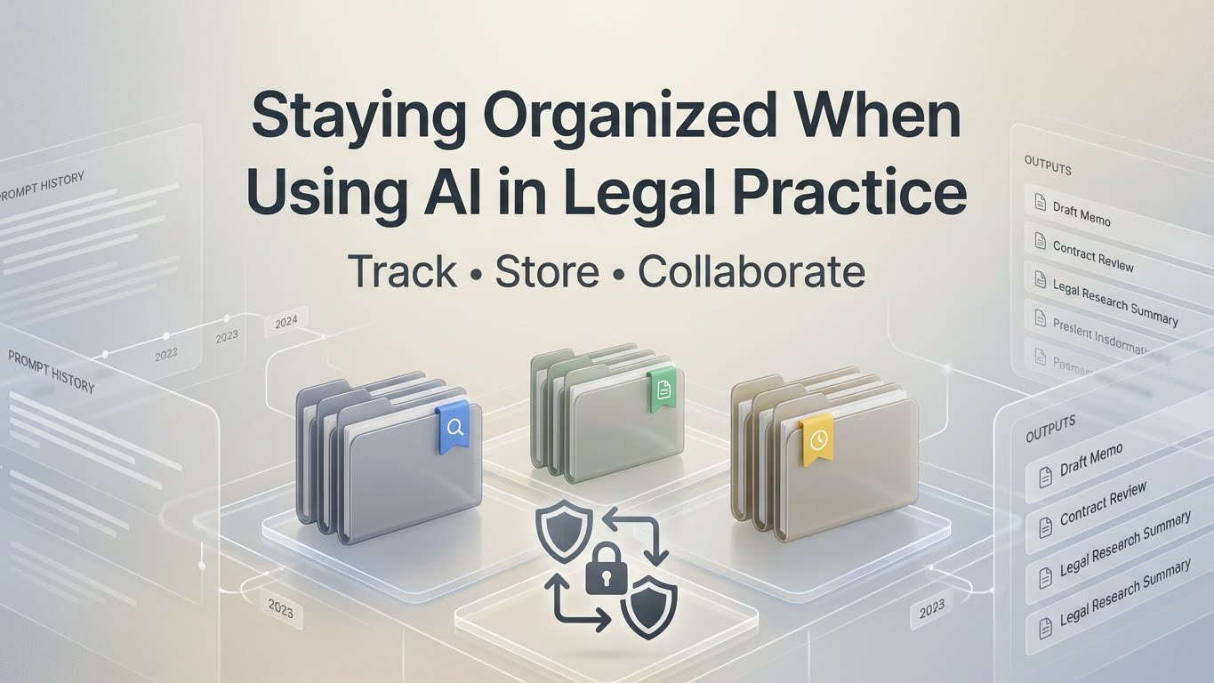 Staying Organized When Using AI in Legal Practice