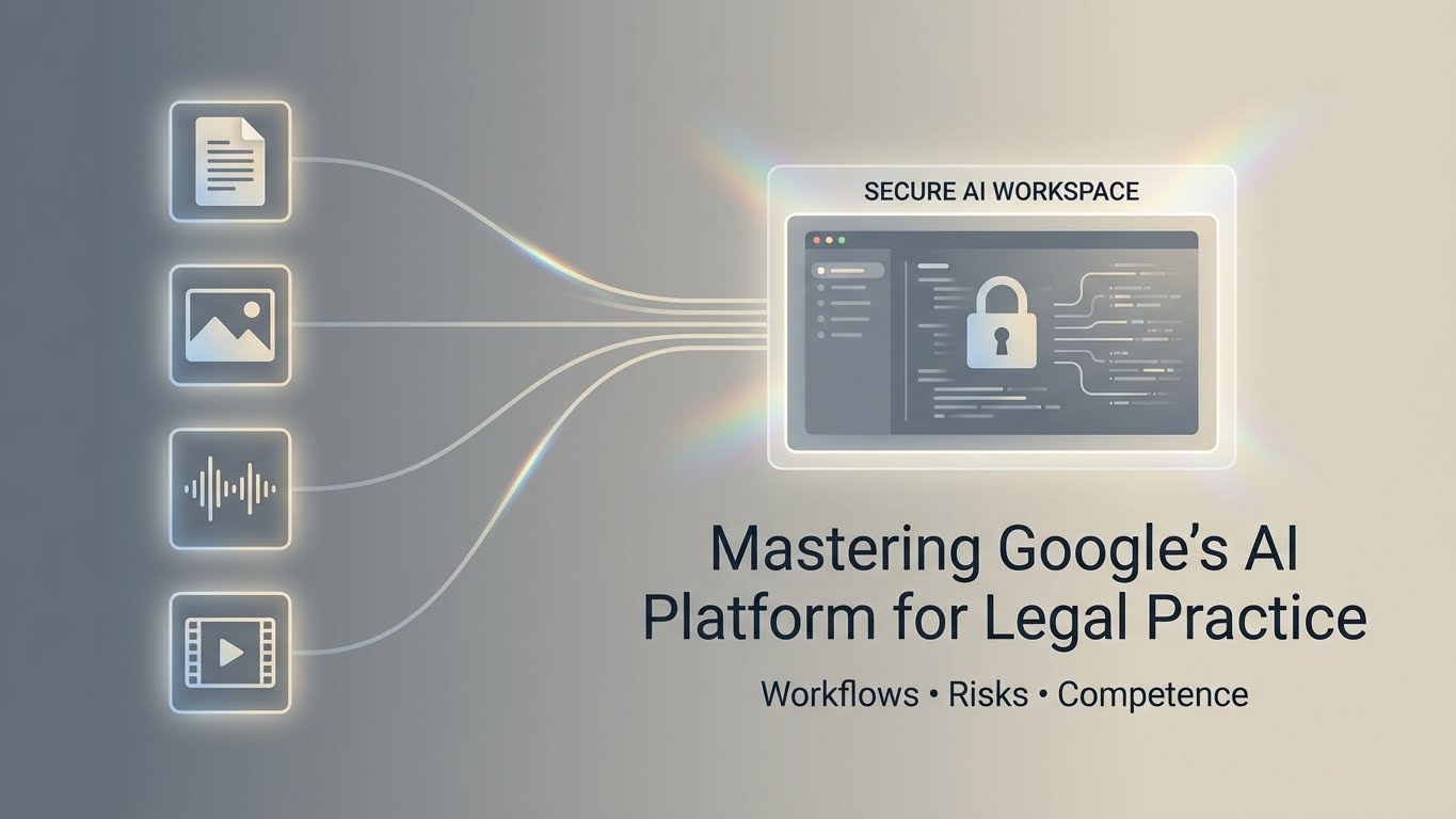Mastering Google’s AI Platform for Legal Practice: Practical Workflows, Risks, and Competence Requirements for Attorneys