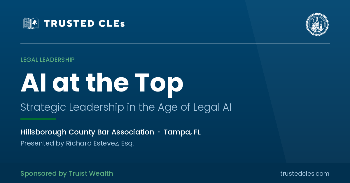 AI at the Top at the Hillsborough County Bar Association